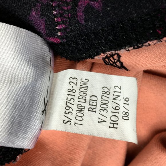 Old Navy Women's Comfortable High Rise Leggins Black Red Tights Size S - Picture 7 of 9